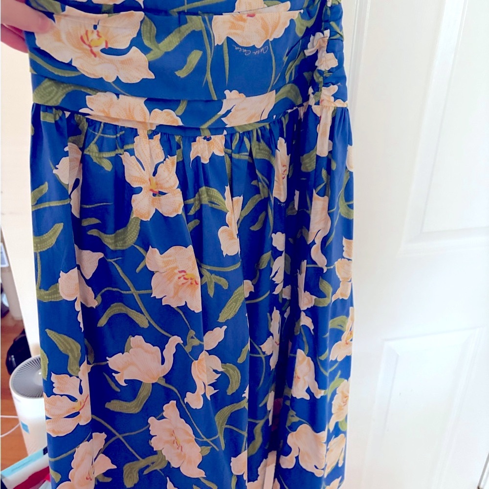 Cara Cara Blue Floral Midi Skirt